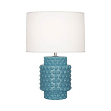 Load image into Gallery viewer, Dolly Table Lamp in Steel Blue/White (Small).