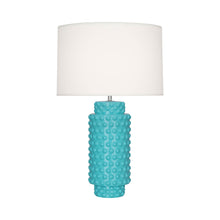 Load image into Gallery viewer, Dolly Table Lamp in Egg Blue/White (Large).