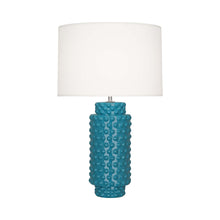 Load image into Gallery viewer, Dolly Table Lamp in Peacock/White (Large).