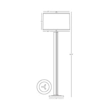Load image into Gallery viewer, Fineas Floor Lamp - line drawing.
