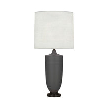 Load image into Gallery viewer, Hadrian Table Lamp in Matte Ash Glazed/Deep Patina Bronze.