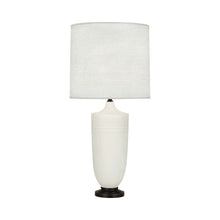 Load image into Gallery viewer, Hadrian Table Lamp in Matte Lily Glazed/Deep Patina Bronze.