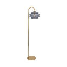 Load image into Gallery viewer, Horizon Floor Lamp in Smoke Gray Glass.