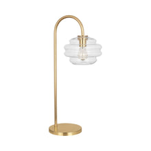 Load image into Gallery viewer, Horizon Table Lamp in Clear Glass.