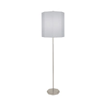 Load image into Gallery viewer, Kate Floor Lamp in Pearl Gray/Polished Nickel.