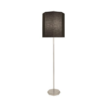 Load image into Gallery viewer, Kate Floor Lamp in Raven Black/Polished Nickel.