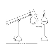 Load image into Gallery viewer, Ledger Table Lamp - line drawing.