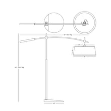 Load image into Gallery viewer, Miles Floor Lamp - line drawing.