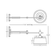 Load image into Gallery viewer, Miles Wall Light - line drawing.