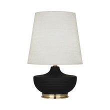 Load image into Gallery viewer, Nolan Table Lamp in Matte Dark Coal/ Modern Brass.