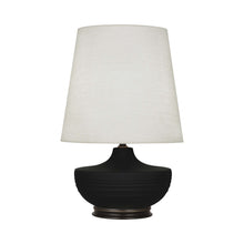 Load image into Gallery viewer, Nolan Table Lamp in Matte Dark Coal/ Deep Patina Bronze.