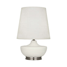 Load image into Gallery viewer, Nolan Table Lamp in Matte Lily/ Dark Antique Nickel.