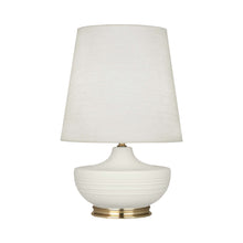 Load image into Gallery viewer, Nolan Table Lamp in Matte Lily/ Modern Brass.