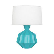 Load image into Gallery viewer, Orion Table Lamp in Egg Blue (Large).
