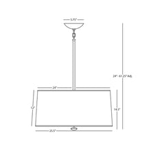 Load image into Gallery viewer, Penelope Pendant Light - line drawing.