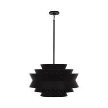Load image into Gallery viewer, Pierce Large Pendant Light in Piano Black Gloss.