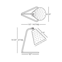 Load image into Gallery viewer, Pierce Table Lamp - line drawing.