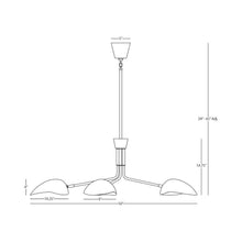 Load image into Gallery viewer, Racer Chandelier - line drawing.