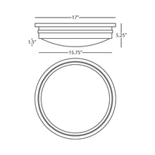 Load image into Gallery viewer, Roderick Flush Mount Ceiling Light - line drawing.
