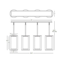 Load image into Gallery viewer, Saturnia Chandelier - line drawing.