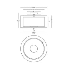 Load image into Gallery viewer, Saturnia Flush Mount Ceiling Light - line drawing.
