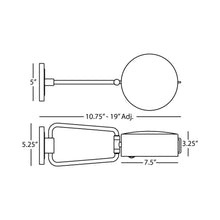 Load image into Gallery viewer, Simon Wall Light - line drawing.