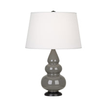 Load image into Gallery viewer, Triple Gourd Accent Lamp in Ash/Deep Patina Bronze.