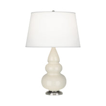 Load image into Gallery viewer, Triple Gourd Accent Lamp in Bone/Antique Silver.