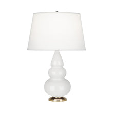 Load image into Gallery viewer, Triple Gourd Accent Lamp in Lily/Antique Natural Brass.