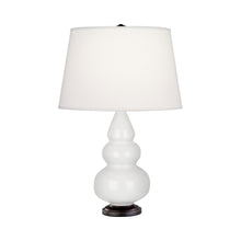 Load image into Gallery viewer, Triple Gourd Accent Lamp in Lily/Deep Patina Bronze.