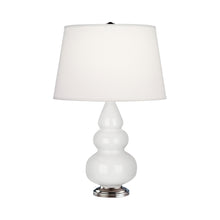 Load image into Gallery viewer, Triple Gourd Accent Lamp in Lily/Antique Silver.