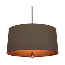 Load image into Gallery viewer, Williamsburg Custis Pendant Light in Polished Nickel/Revolutionary Storm/William Of Orange Lining.