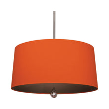 Load image into Gallery viewer, Williamsburg Custis Pendant Light in Polished Nickel/William Of Orange/Revolutionary Storm Lining.