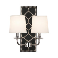 Load image into Gallery viewer, Williamsburg Lightfoot Wall Light in Blacksmith Black/Polished Nickel.