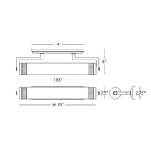 Load image into Gallery viewer, Wyatt Wall Light - line drawing.