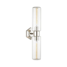 Load image into Gallery viewer, Roebling Wall Light in 2-Light/Polished Nickel.