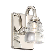 Load image into Gallery viewer, Rondelle LED Bath Wall Light in Polished Nickel/1-Light.