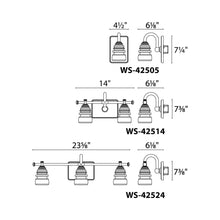 Load image into Gallery viewer, Rondelle LED Bath Wall Light - line drawing.