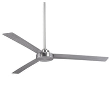 Load image into Gallery viewer, Roto XL Ceiling Fan in Brushed Aluminum / Silver.