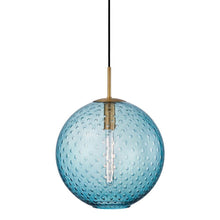 Load image into Gallery viewer, Rousseau Pendant Light Large/Aged Brass/Blue.