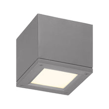 Load image into Gallery viewer, Rubix Outdoor LED Flush Mount Ceiling Light in Graphite (Small).
