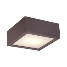 Load image into Gallery viewer, Rubix Outdoor LED Flush Mount Ceiling Light in Bronze (Large).