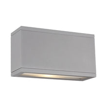 Load image into Gallery viewer, Rubix Rectangular Outdoor LED Wall Light in Graphite (2-Light).