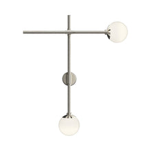 Load image into Gallery viewer, Sabon™ Double LED Wall Light in Satin Nickel.