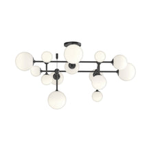 Load image into Gallery viewer, Sabon™ LED Semi Flush Mount Ceiling Light in Satin Black.