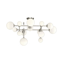Load image into Gallery viewer, Sabon™ LED Semi Flush Mount Ceiling Light in Satin Nickel.