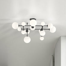 Load image into Gallery viewer, Sabon™ LED Semi Flush Mount Ceiling Light in living room.