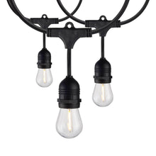 Load image into Gallery viewer, Indoor/Outdoor String Lights in Black (LED/1W/S14/24-feet/7-Unit).