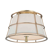 Load image into Gallery viewer, Savona Semi-Flush Mount Ceiling Mount in Aged Brass.