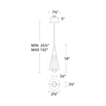 Load image into Gallery viewer, Devotion LED Mini Pendant Light - line drawing.